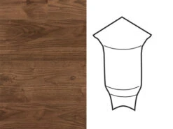 Meister Coins Intérieurs Pour Plinthe Profilé 1 1K 1MK - Noyer Clair 2017