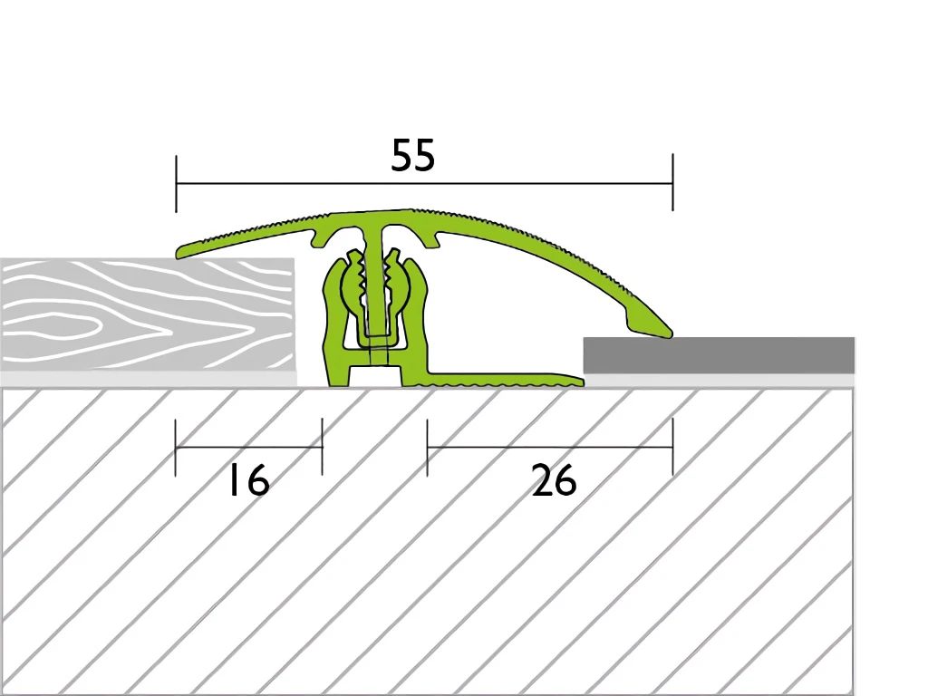 Proline Profilé D'adaptation PROVARIO Universal XL Aluminium Anodisé Acier Inoxydable 2 Proline Profilé D'adaptation PROVARIO Universal XL Aluminium Anodisé Acier Inoxydable – Image 2