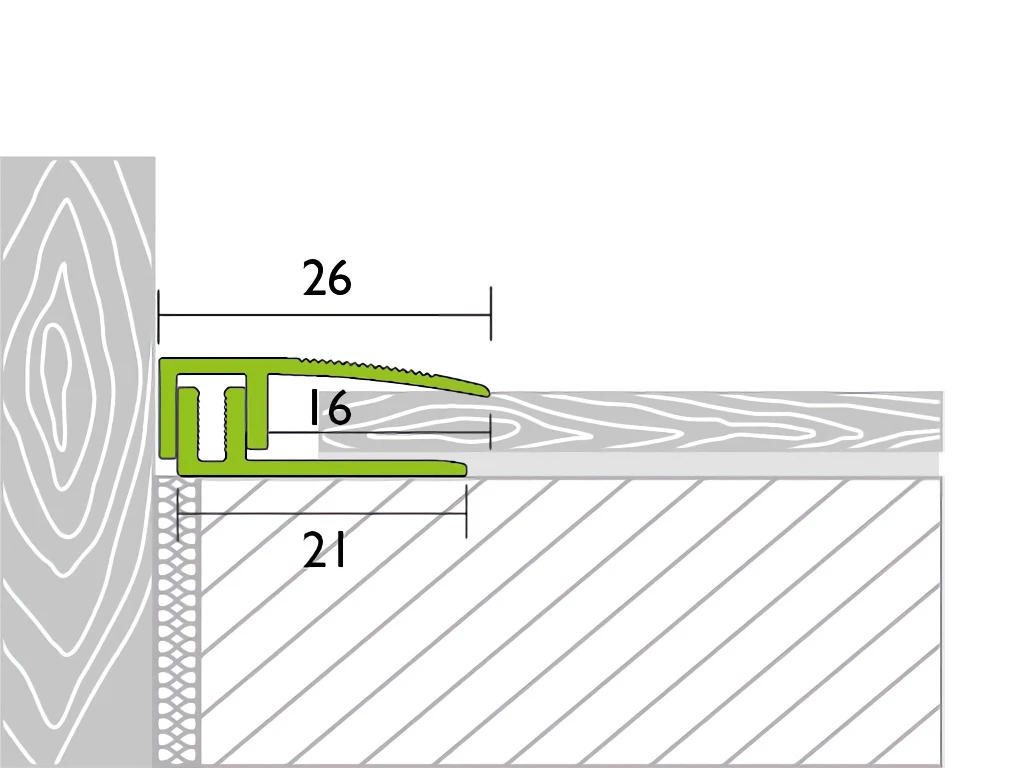 Proline Profilé De Finition PROVARIO Universal Aluminium Anodisé Champagne 2 Proline Profilé De Finition PROVARIO Universal Aluminium Anodisé Champagne – Image 2