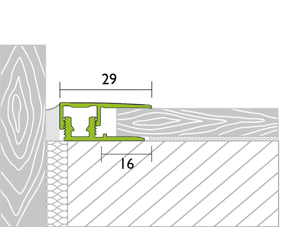 Proline Profilé De Finition PROVARIOclip Universal Aluminium Anodisé Argent 2 Proline Profilé De Finition PROVARIOclip Universal Aluminium Anodisé Argent – Image 2