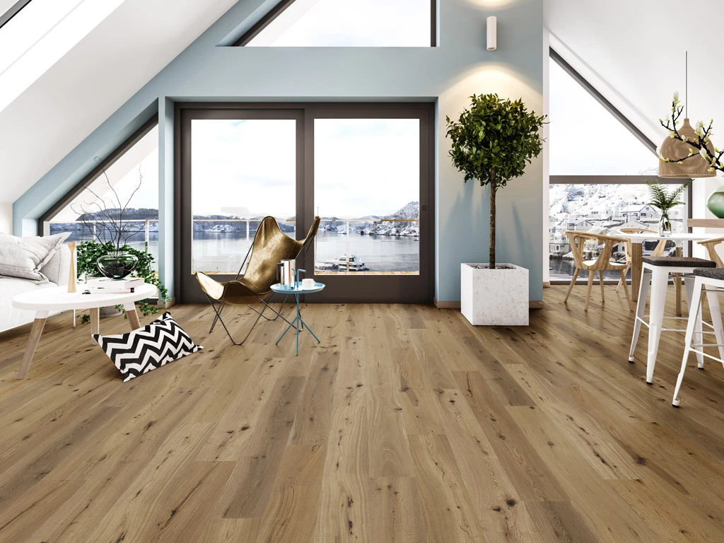 Parquet Chêne Marquant Huilé Au Format De Lames Larges à L'ancienne Brossé 4 Parquet Chêne Marquant Huilé Au Format De Lames Larges à L'ancienne Brossé – Image 4