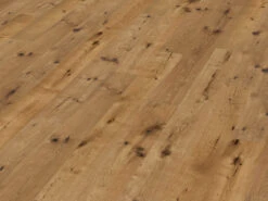 Parquet Chêne Marquant Fumé Huilé Au Format De Lames Larges à L'ancienne Brossé