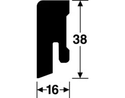 Meister Plinthe Enfichable En Acier Inoxydable Décor Profilé 14 MK -Meister Soldes Magasin 70380 Fussleiste Profil 14 MK 16x38mm566eb95e5d6f3