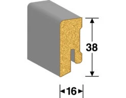 Meister Plinthe Enfichable En Acier Inoxydable Décor Profilé 14 MK -Meister Soldes Magasin 70380 Fussleiste Profil 14 MK 16x38mm 3D Render566eb95f0a308
