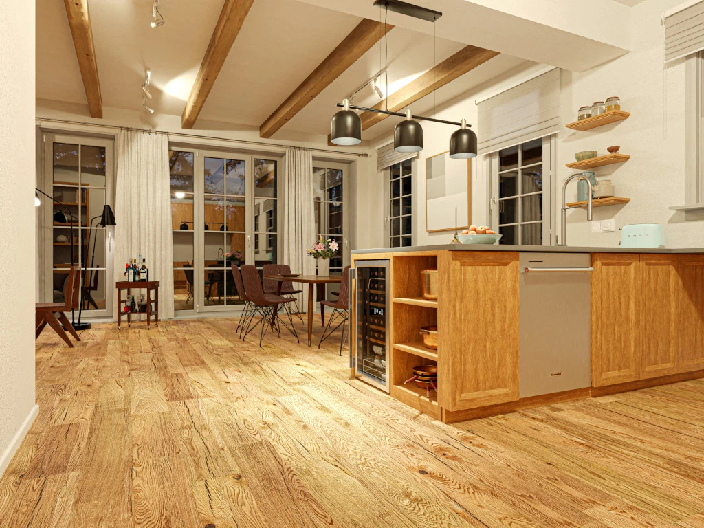 Parquet Chêne Turin Super Rustique Lame Bois Brossé Style Campagnard 8 Parquet Chêne Turin Super Rustique Lame Bois Brossé Style Campagnard – Image 8