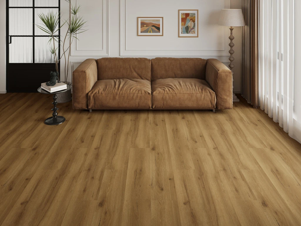 Sol En Vinyle Chêne Marqué Teinte Sable Lame Style Campagnard 3 Sol En Vinyle Chêne Marqué Teinte Sable Lame Style Campagnard – Image 3